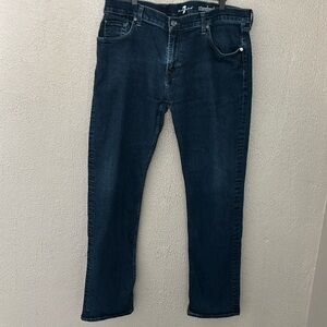 Mens 7 For All Mankind Standard Jeans, 38, Medium Wash